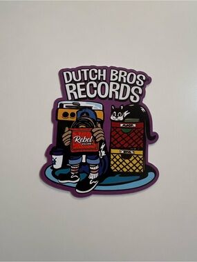 Dutch Bros Rebel Records Sticker